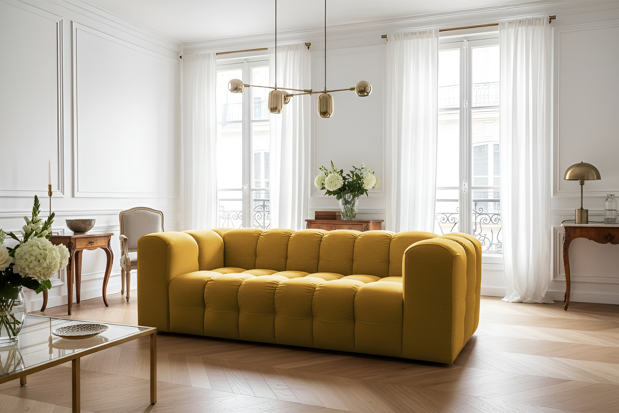 Baloo 3-Sitzer Sofa Senf Tiffany 08